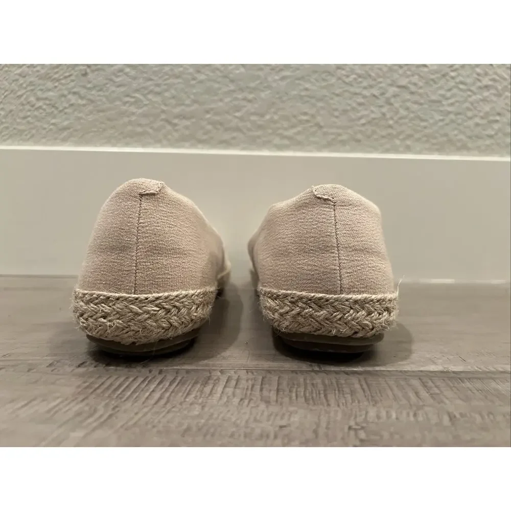 NEW Easy Spirit Flats Espadrille Blush Sparkle Slip On Coastal Luxury Minimalist